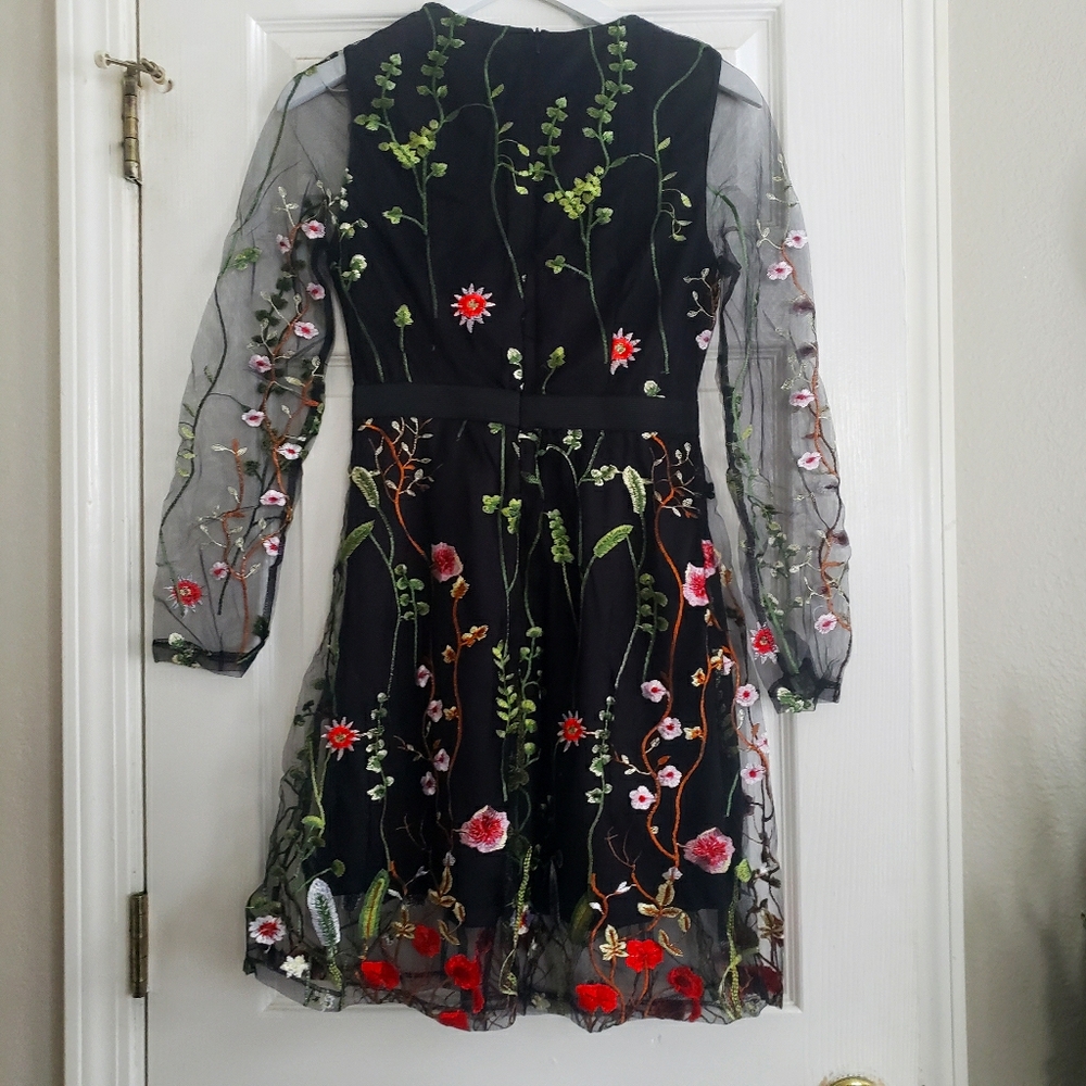 Boho embroidered dress